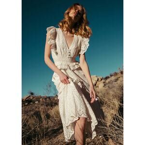 Cleobella Cherie Cottagecore Prairie Midi Dress Sz. S